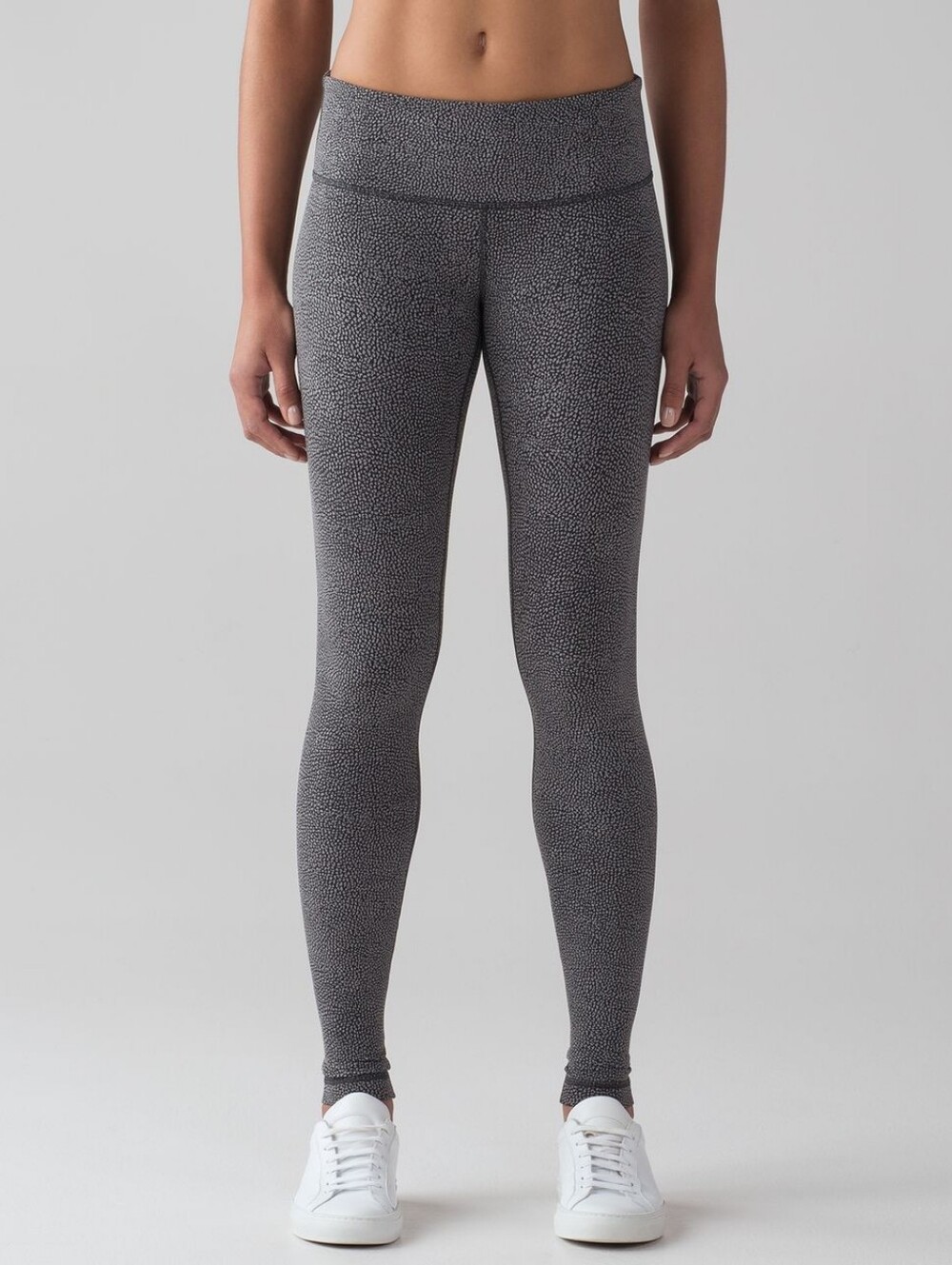 Lululemon Wunder Under Low-Rise Tight Chakra Jacquard V1 Black Battleship Size 6